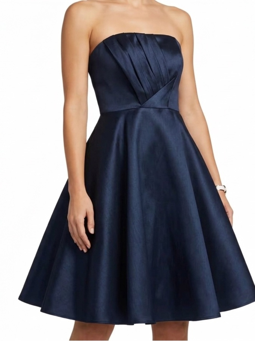 Classic Strapless Navy Fit-and-Flare Dress